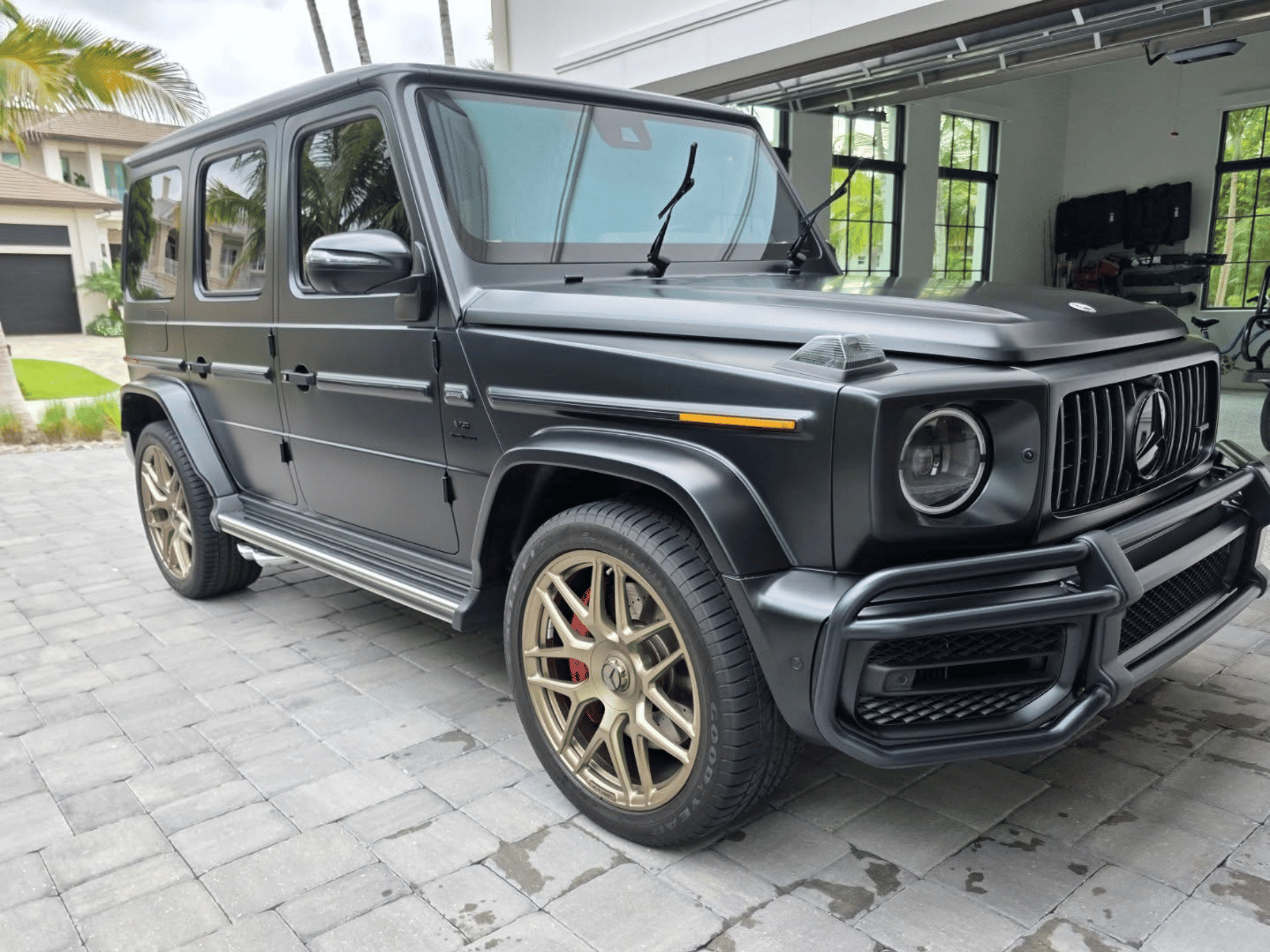 Full detail on matte black Mercedes G Wagon in Naples Florida