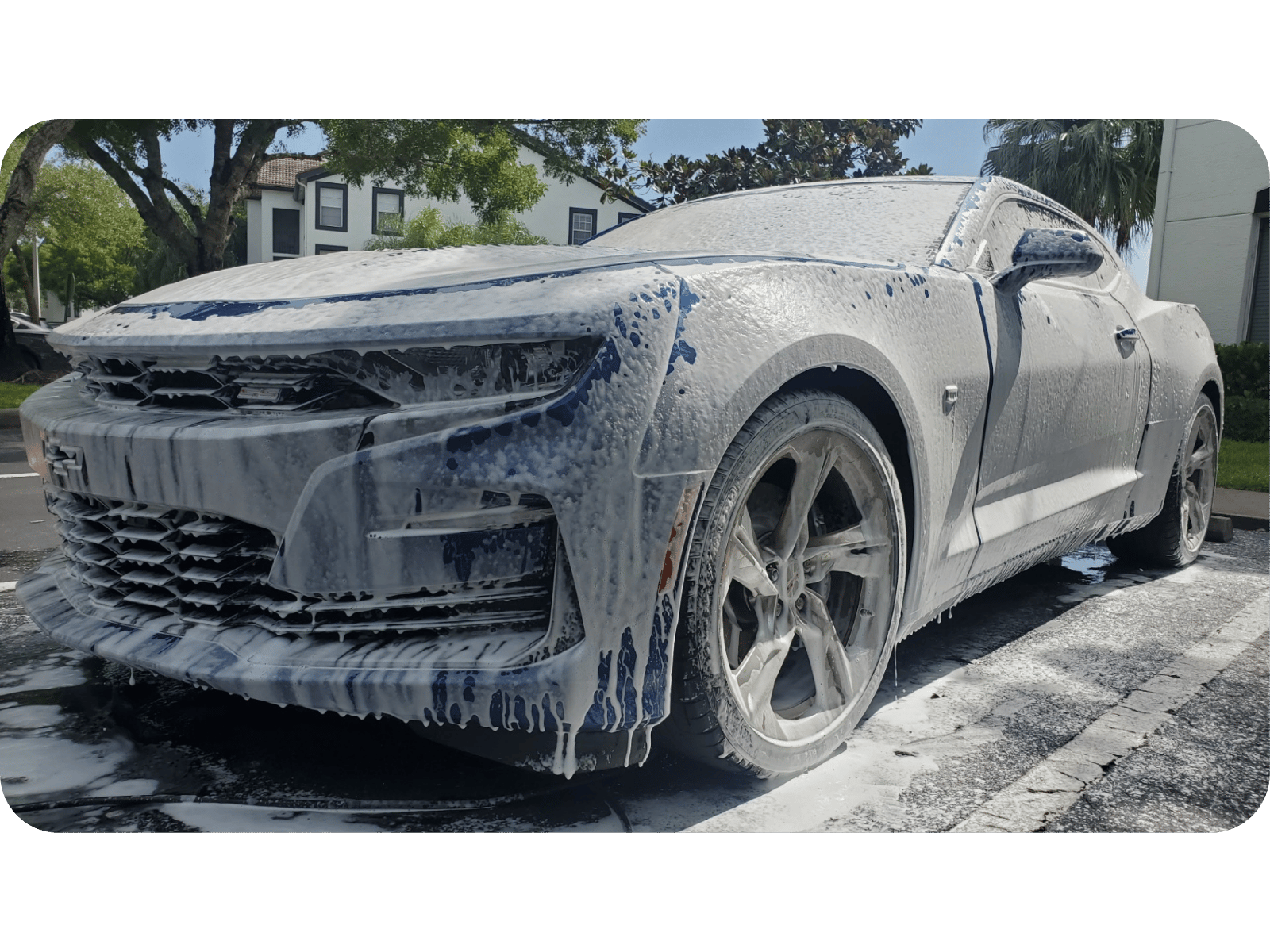 Exterior wash and wax detailing package